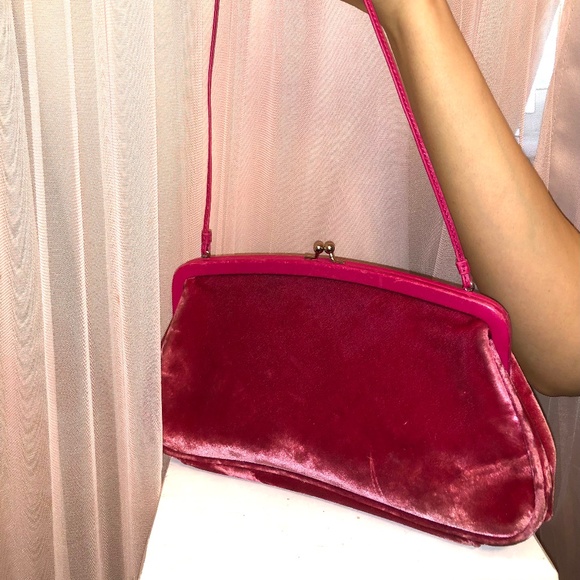 Vintage Banana Republic Magenta pink hand bag clutch - Picture 5 of 7